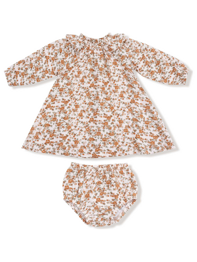 Prairie Calico Smock Neck Dress