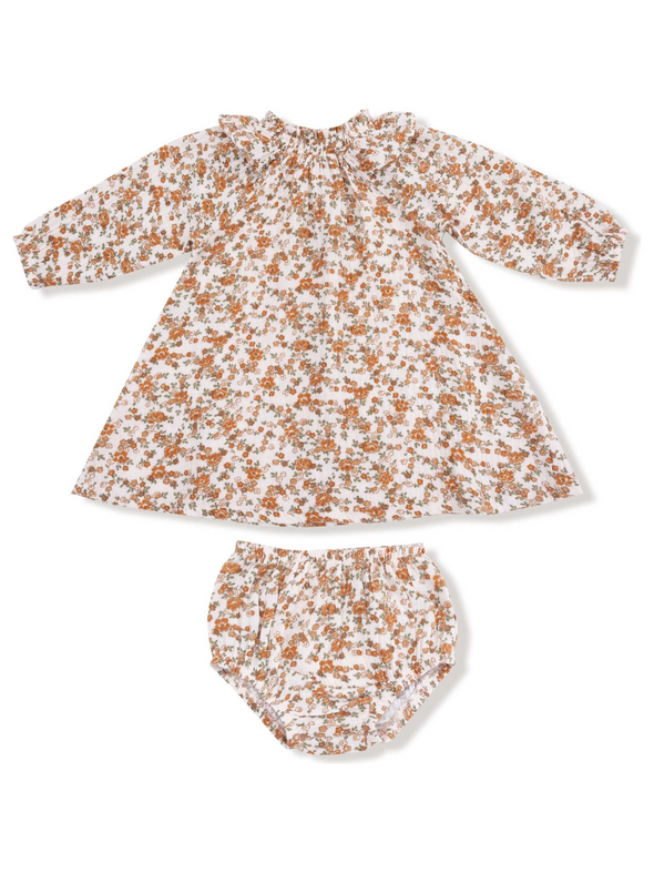 Prairie Calico Smock Neck Dress