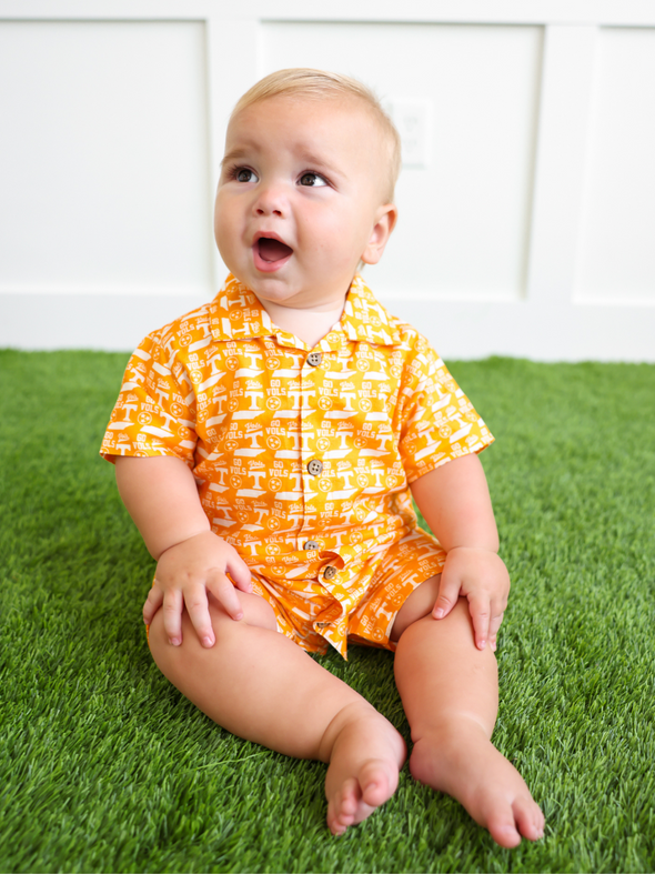 TN Twill Button-Up Onesie