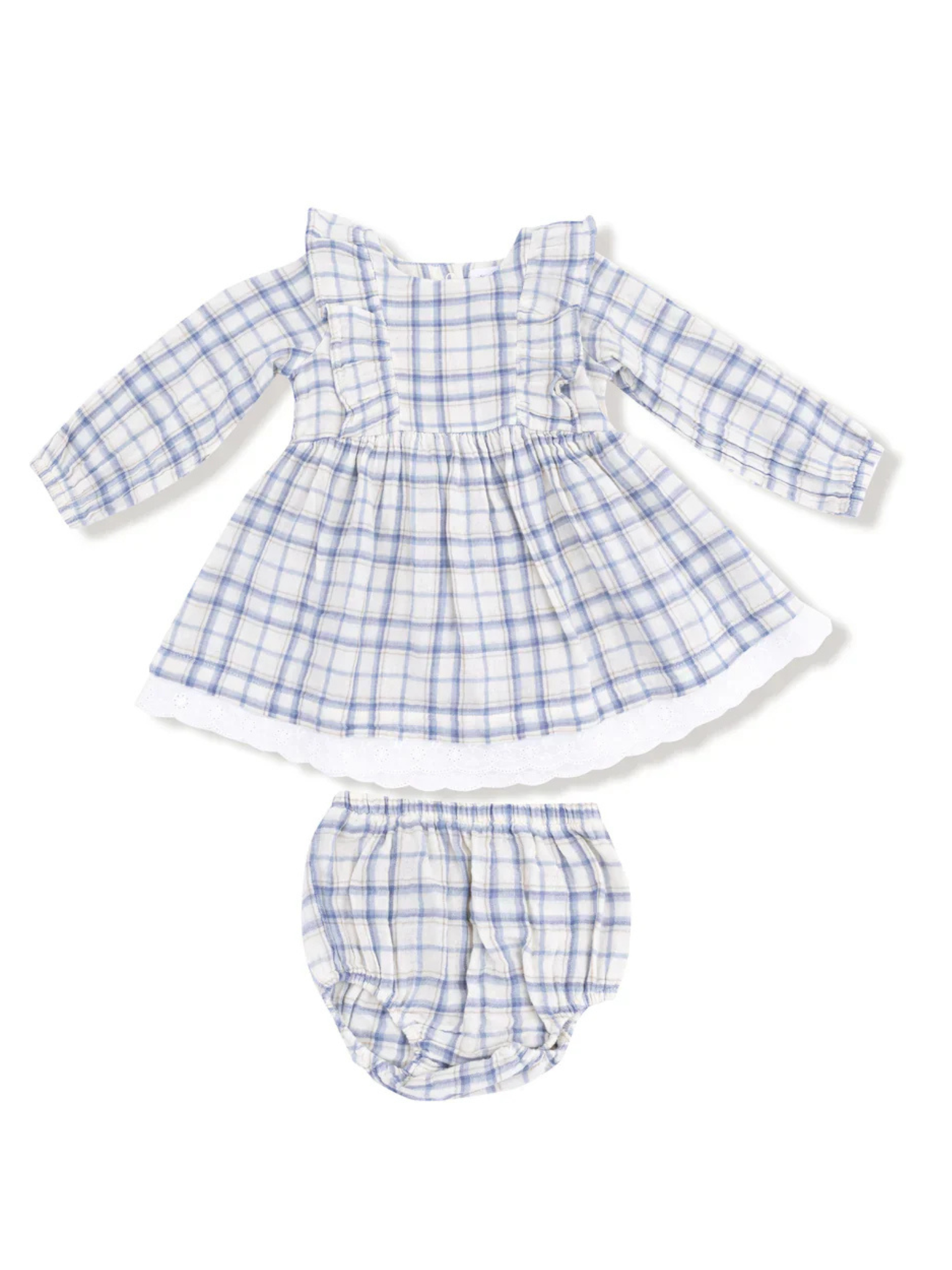 plaid fit-and-flare dress & bloomer Urban Outfitters Bdg Bryn Plaid Patchwork Fit Flare Mini Dress