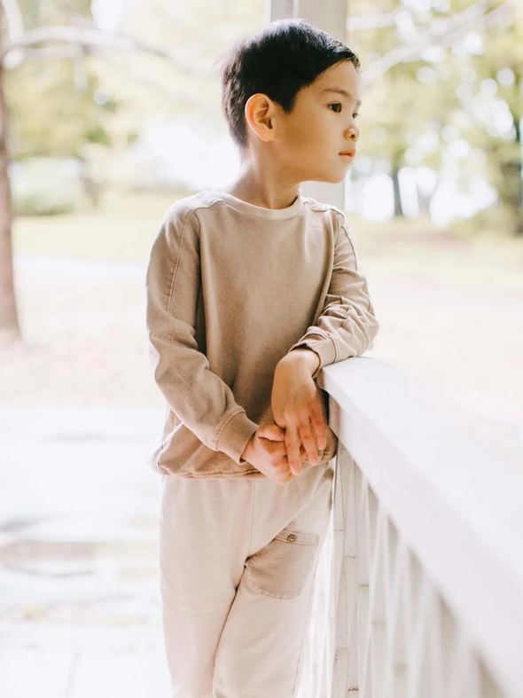 Acid Wash Sweatshirt Set