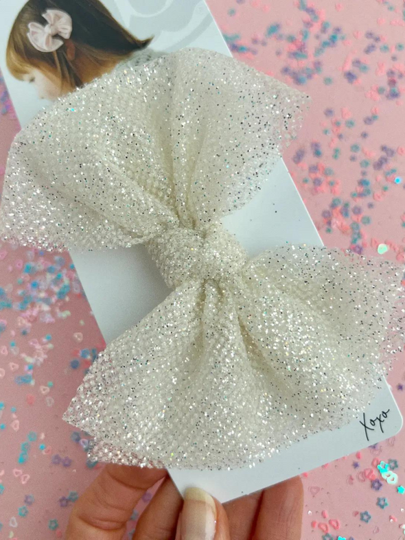 Tulle Sparkle Clip Bows