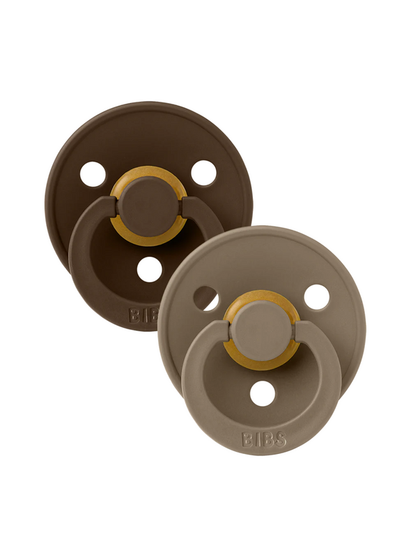 BIBS Pacifier 2 Pack - Mocha / Dark Oak