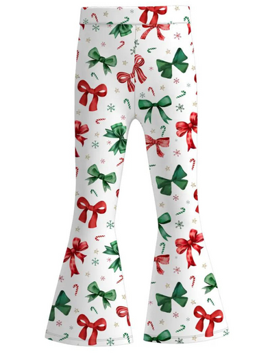 Christmas Bow Bell Bottoms