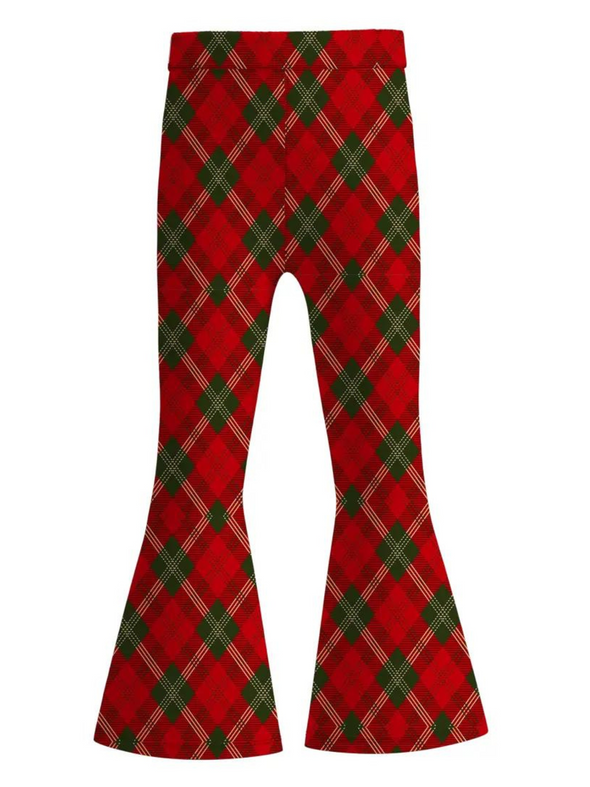 Christmas Plaid Bell Bottoms