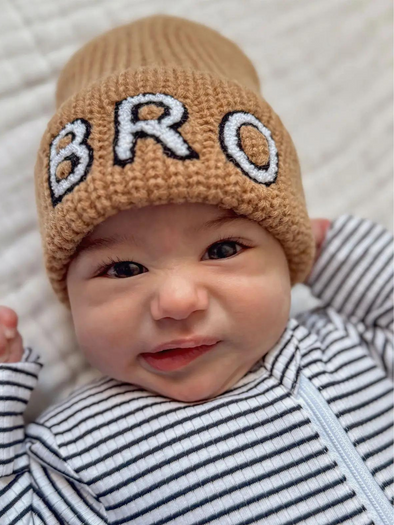 Bro Newborn Knit Hat