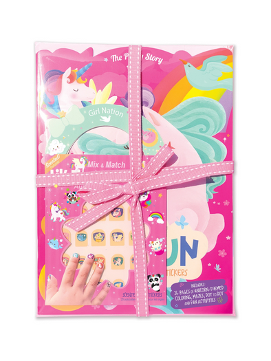 Unicorn Nail Stickers & Activity Book Set