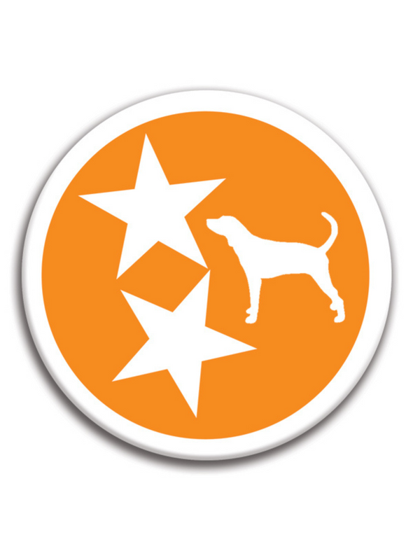 Tri Star Hound Dog Gameday Button