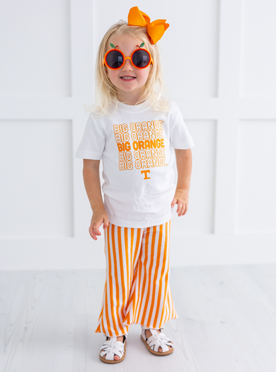 Dreamsicle Striped Flares