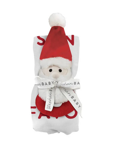 Santa's Favorite Swaddle + Rattle Set