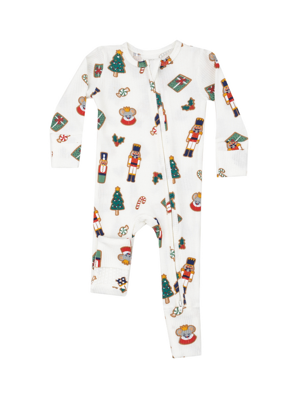 Nutcracker Christmas Cookies Zip Romper