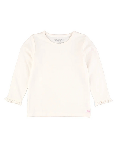 Ivory Long Sleeve Ruffle Top