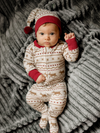 Fair Isle Rudolph Zip Footie & Hat Set