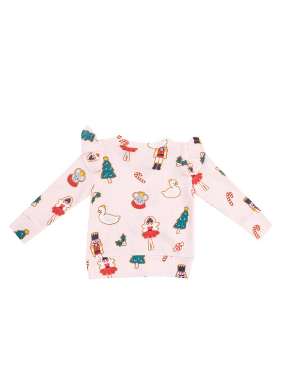 Sugar Plum Fairy Cookies Ruffle Sweatshirt