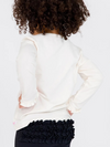 Ivory Long Sleeve Ruffle Top