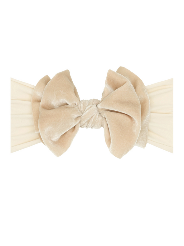 Velvet Bow Nylon Headband