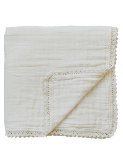 Cream Lace Muslin Quilt