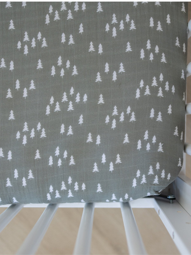 Pines Muslin Crib Sheet