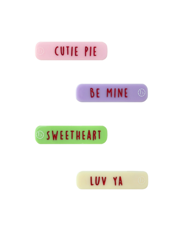 Candy Heart 4-Pack Hair Clips