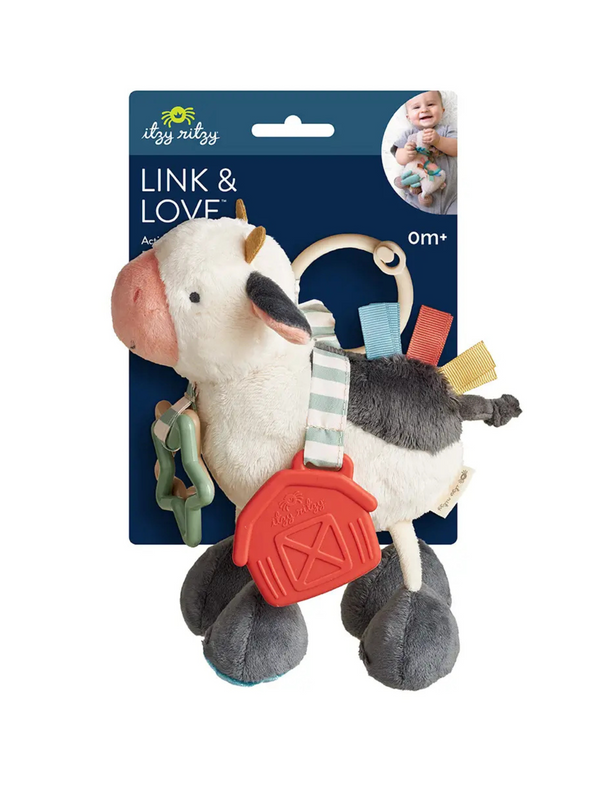 Itzy Ritzy Cow Link & Love Activity Plush