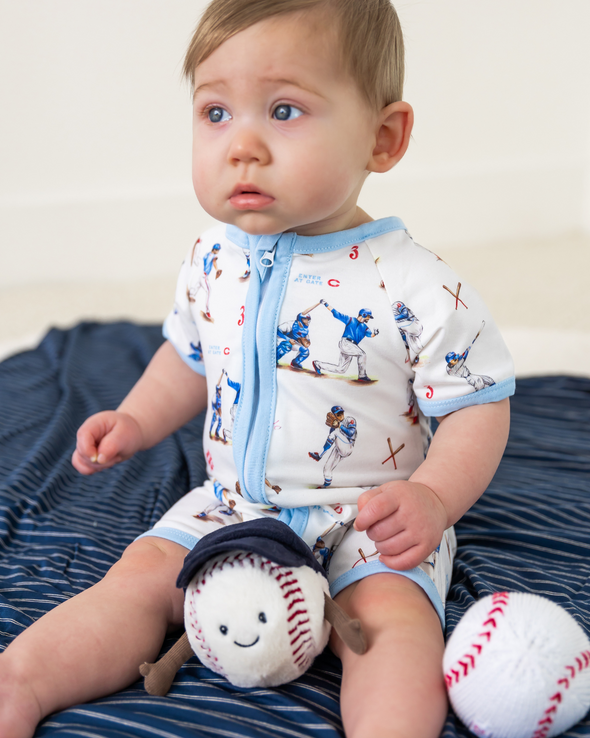 Baseball Short Sleeve Romper