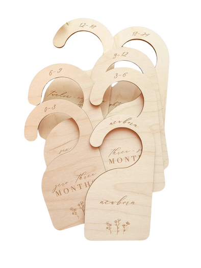 Flower Wooden Baby Closet Dividers