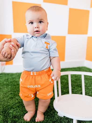 Vols Grey Stripe Polo Bodysuit