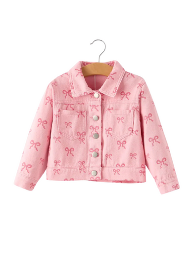 Pink Bows Denim Jacket