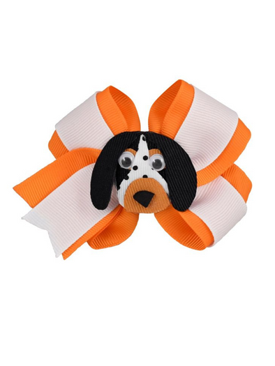 Fluff Smokey Orange & White Hair Clip