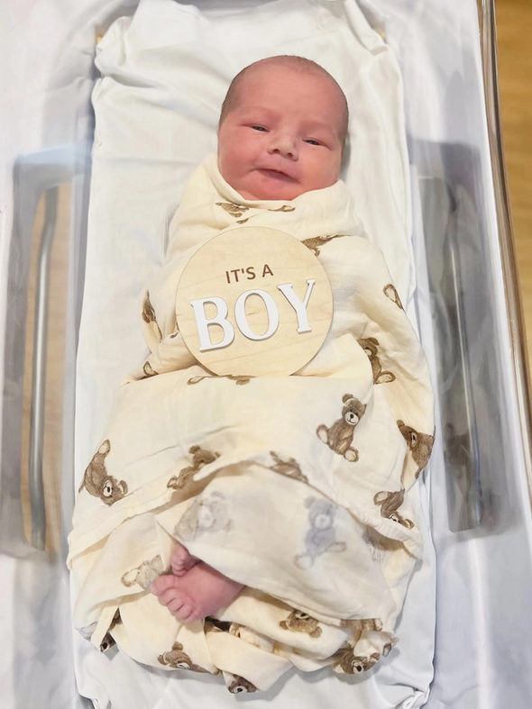 Teddy Bear Swaddle Baby Blanket