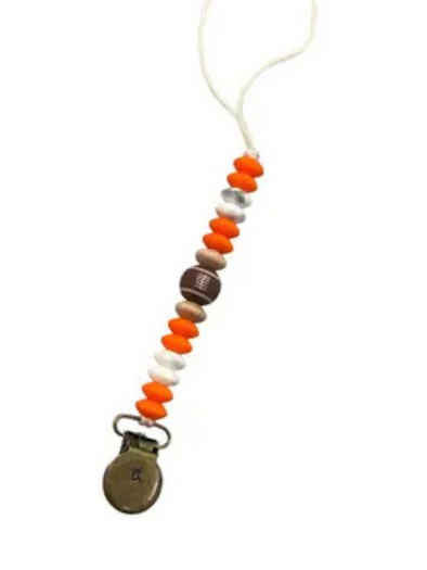 Silicone Football Pacifier Clip