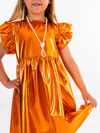 Orange Metallic Dress