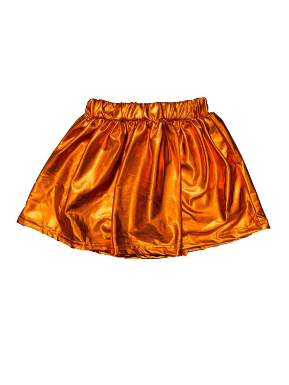 Orange Metallic Skorts