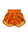 Orange Metallic Shorts