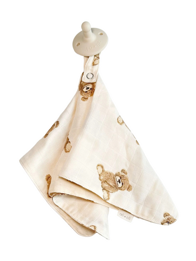 Teddy Bear Pacifier Blanket Holder