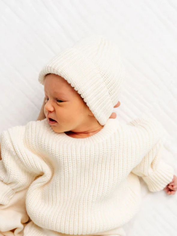 Lou Lou Ivory Knit Beanie