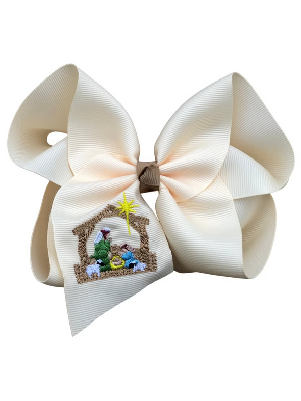 Cream Nativity Bow