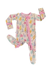 Bunny Floral Ruffle Footie