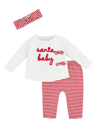 Santa Baby Pant And Headband Set