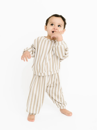 Olive Stripe Sweatsuit