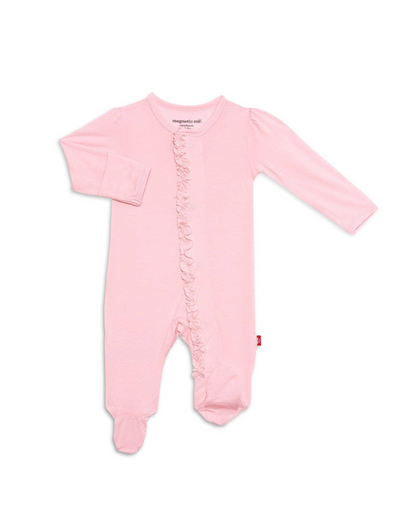 Pink Modal Magnetic Ruffle Footie
