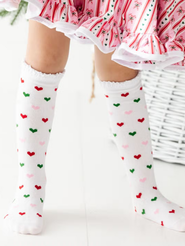 Candy Cane Lane Knee High Sock 3 Pack