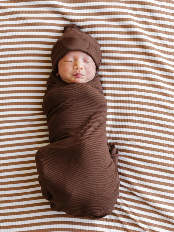 Pinecone Small Ribbed Stretchy Swaddle Set
