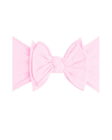 Soft Pink Nylon Headband Bow