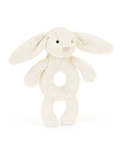 Jellycat Bashful Cream Bunny Ring Rattle