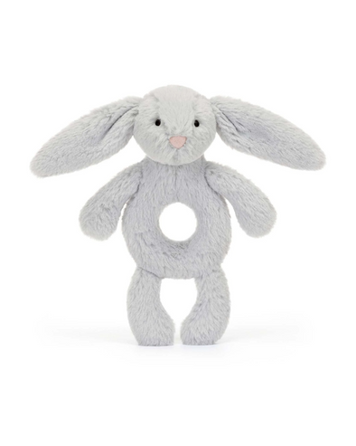 Jellycat Bashful Grey Bunny Ring Rattle