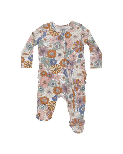 Brighton Floral Ruffle Footie