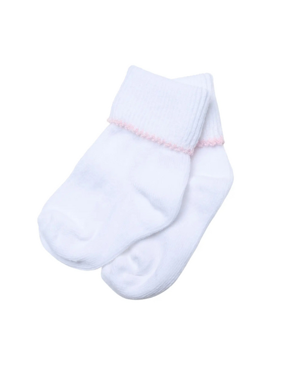 Essentials White Pink Socks