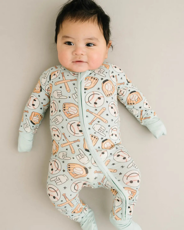 Home Run Baseball Bamboo Convertible Romper