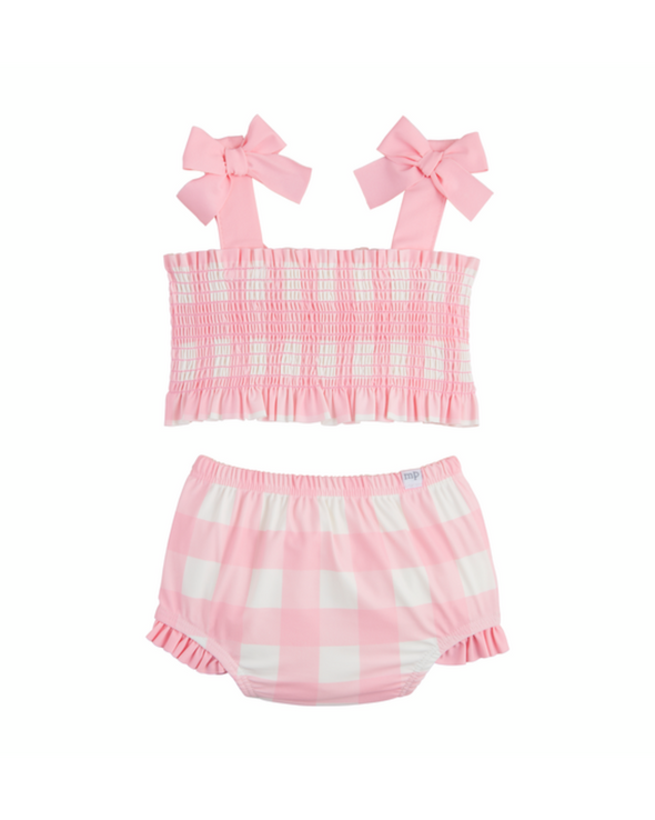 Gingham Smocked Swimsuit